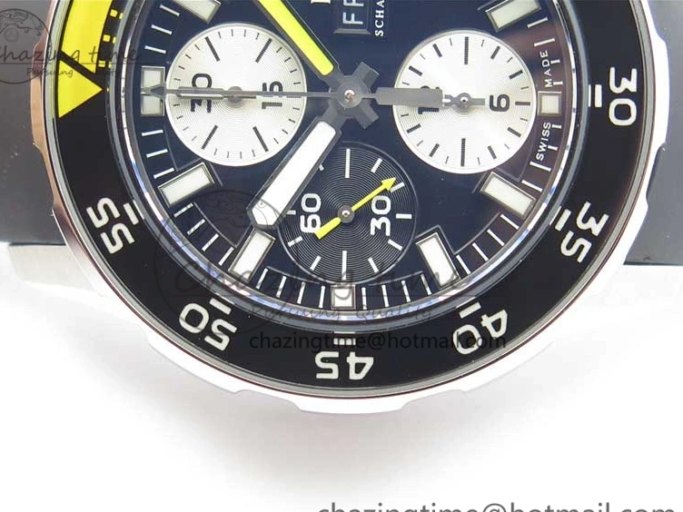 MIROTIME 0117 Aquatimer Chrono IW376702 SS BLS 1:1 Best Edition Black Dial on Black Rubber Strap A WellDesigned 7105